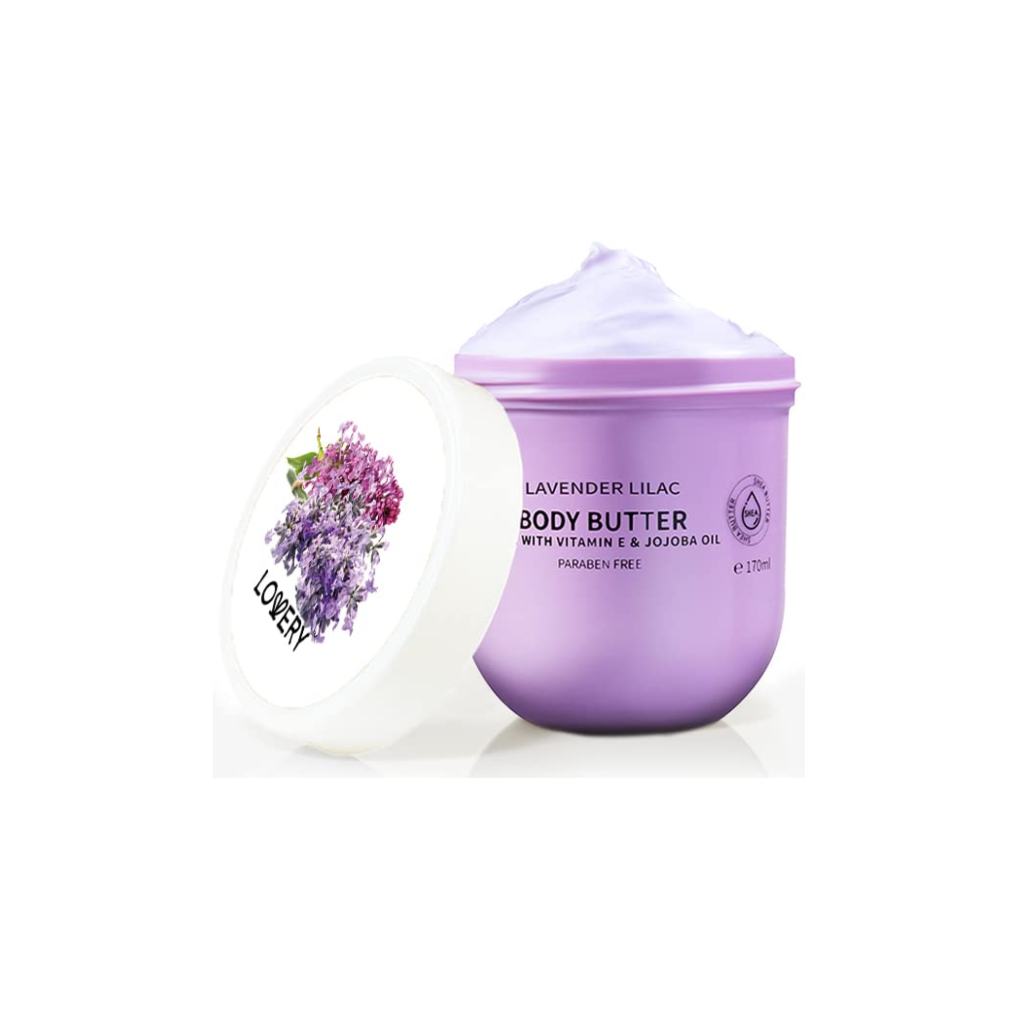 LAVENDER LILAC BODY BUTTER WITH VITAMIN E & JOJOBA OIL